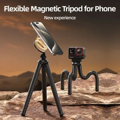 Telesin Deformable Octopus Flexible Magnetic Mount for Phones and action cameras - black